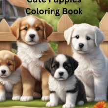 Cute Puppies Coloring Book for Kids