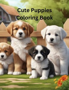 Cute Puppies Coloring Book for Kids